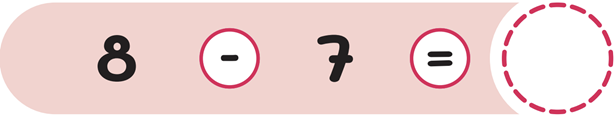 Số thích hợp điền vào hình tròn là: 8 - 7 =  (ảnh 1)