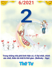 Đúng ghi Đ, sai ghi S.  a) Ngày 2 tháng 6 năm 2021 là thứ Tư.   b) Ngày mai là thứ Ba ngày 1 tháng 6 năm 2021.   c) Thứ Tư tuần sau là ngày 9 tháng 6 năm 2021.  (ảnh 4)