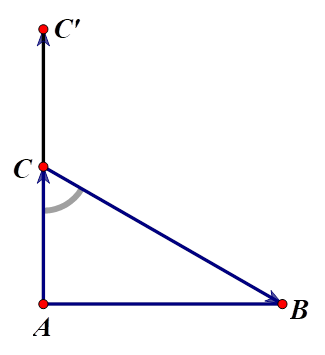Tam giác ABC vuông ở A và có BC = 2AC. Tính \cos ( vecto AC , vecto CB).  (ảnh 1)