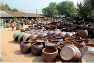 A large group of pots
AI-generated content may be incorrect.