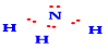 Công thức Lewis của NH3 là: (ảnh 1)