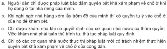 Anh/chị  hãy cho biết, các ý kiến sau đây đúng hay sai? Vì sao? (ảnh 1)
