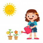 A. She walks in the garden in her free time. B. She grows flowers in her free time. C. She doesn’t like planting flowers. (ảnh 1)