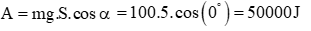 Mộtđộng cơ điện cung cấp công suất 2KW cho 1 cần cẩu để nâng vật 100Kg chuyển động đều lên cao 50m. Lấy g = 10m/s2. Thời gian để thực hiện công việc đó bằng bao nhiêu giây? (ảnh 1)