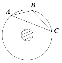 Các nhà khoa học muốn đo bán kính của đảo này, biết rằng các nhà khoa học chỉ có dụng cụ là thước thẳng dài. Nêu cách để các nhà khoa học tính được bán kính đảo? (ảnh 1)