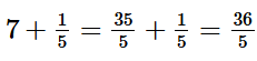 Tính 7 + 1/5 awqrtu ghj (ảnh 1)