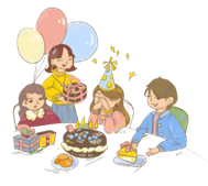 A group of kids around a table with a cake and balloons

AI-generated content may be incorrect.