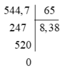Tính 544,7 : 65 (ảnh 1)