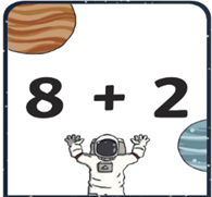 Kết quả của phép tính sau là: 8 + 2 =  (ảnh 1)
