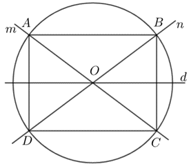 Cho hình chữ nhật ABCD và hình tròn tâm O như hình vẽ: (ảnh 1)