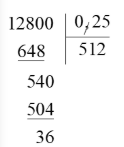Đặt tính rồi tính 128 : 0,25 (ảnh 1)