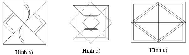 Hình trang trí nào dưới đây là hình có trục đối xứng? (ảnh 1)