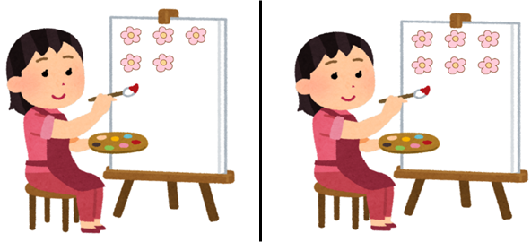 Cô họa sĩ đang vẽ 5 bông hoa trong bức tranh. Lúc sau, cô vẽ thêm 1 bông hoa nữa Có tất cả số bông hoa là: …… + …… = …… (ảnh 1)