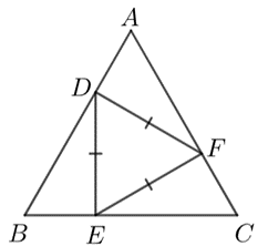Quan sát hình vẽ sau:  Biết rằng tam giác ABC là tam giác đều. (ảnh 1)