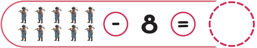 Điền số thích hợp vào hình tròn là: - 8 =  (ảnh 1)