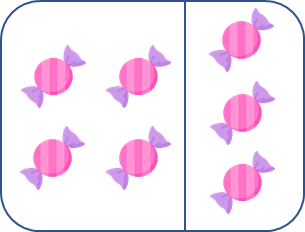Phép cộng 5 + 2 = 7 tương ứng với hình: (ảnh 4)