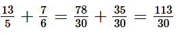 Tính 13/5 + 7/6 abcdef (ảnh 1)