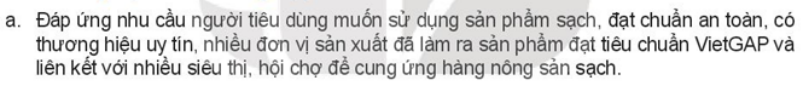 1. Em hiểu thế nào là tiêu dùng an toàn?  2. Để thực hiện tiêu dùng an toàn, vai trò của người tiêu dùng, người sản xuất, chủ thể trung gian được thể hiện như thế nào? (ảnh 1)