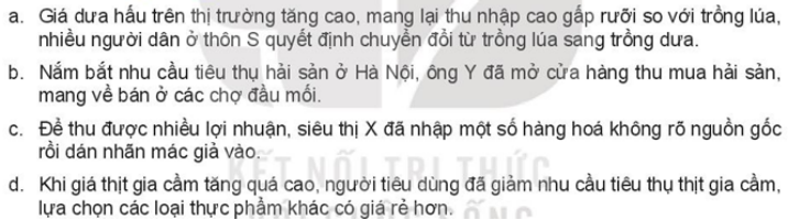 Em có nhận xét gì về hành vi của các chủ thể sau? (ảnh 1)