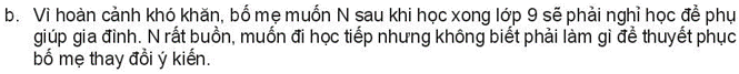 Dựa vào quy định của Hiến pháp năm 2013, em hãy đưa ra lời khuyên để giúp B có những ứng xử phù hợp và đúng pháp luật.  Dựa vào quy định của Hiến pháp năm 2013, em hãy đưa ra lời khuyên để giúp N. (ảnh 2)