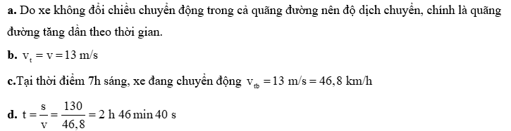 Nhân dịp nghỉ lễ Quốc tế lao động, gia đình nhà bạn Đông quyết định về quê nghỉ lễ. Biết gia đình nhà Đông di chuyển bằng xe ô tô chuyển động đều từ Hà Nội về quê Thái Bình và Thái Bình cách (ảnh 1)