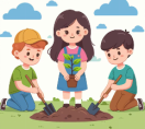 Trong ngày hội trồng cây, các bạn học sinh lớp 3B trồng được giao trồng 47 cây non vào các chậu cây. Mỗi chậu cây chỉ trồng được 6 cây. Hỏi các bạn lớp 3A cần chuẩn bị ít nhất bao nhiêu chậu cây để trồng hết số cây đó? (ảnh 1)