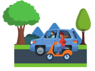 Một chiếc ô tô đi được 72 km. Một chiếc xe máy đi quãng đường bằng quãng đường của ô tô giảm đi 8 lần, rồi sau đó đi thêm 9 km nữa. Hỏi xe máy đi được tất cả bao nhiêu ki-lô-mét?  (ảnh 1)