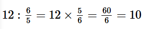 Tính 12 : 6/5 fghjkl (ảnh 1)