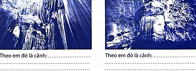 Với mỗi hình nhũ thạch sau, em tưởng tượng ra điều gì? (ảnh 1)