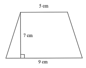 Diện tích hình thang cân sau bằng: (ảnh 1)