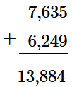 Đặt tính rồi tính 7,635 + 6,249 (ảnh 1)
