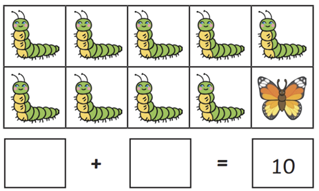Hoàn thành phép tính sau: + = 10 (ảnh 1)