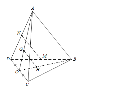Chọn B  Do \(\frac{{OG}}{{OA}} = \frac{{OH}} (ảnh 1)