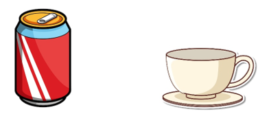 Read and choose the correct answer. “a can and a cup” (ảnh 1)