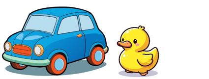 Read and choose the correct answer. “This is a duc_. It’s near the _ar.” (ảnh 1)