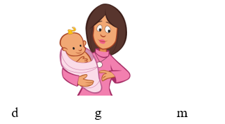 Task 2. Look and circle the last letters. (ảnh 1)
