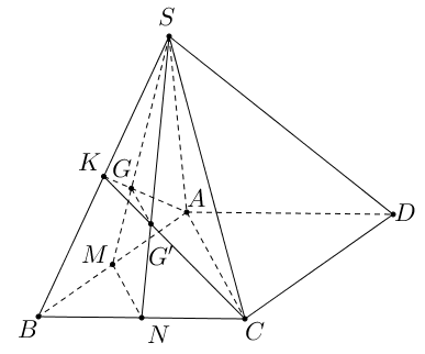 Cho hình chóp \(S.ABCD\). Gọi \(M\), \(N\) l (ảnh 1)