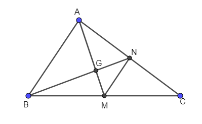 Cho tam giác \[ABC\] có trọng (ảnh 1)