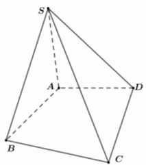 Hình chóp tứ giác S.ABCD có số mặt là (ảnh 1)