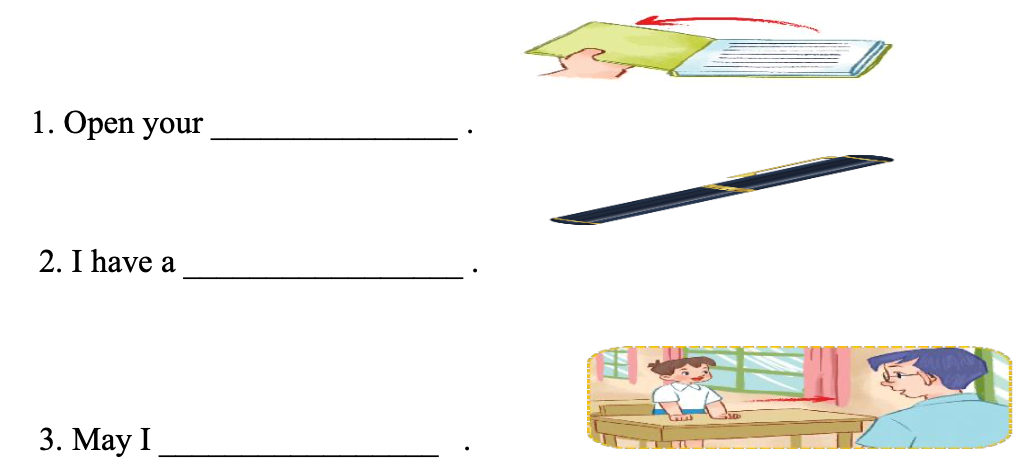 Listen and write (1pt) Nghe và viết (ảnh 1)