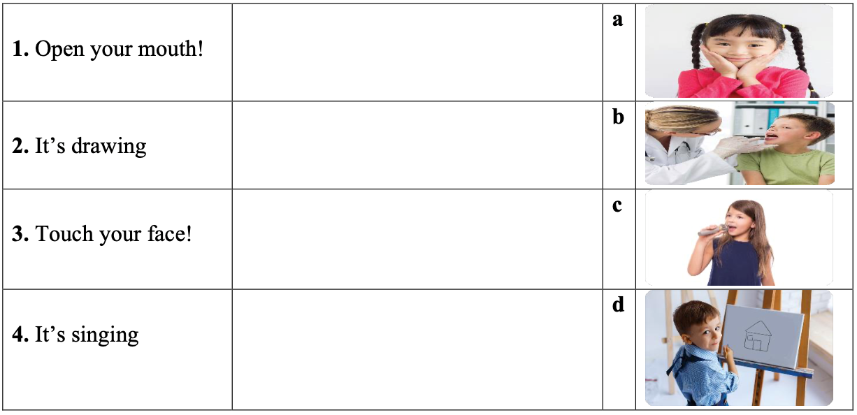 PART II. READING AND WRITING Question 5: Read and match. (1pt) Đọc và nối (ảnh 1)