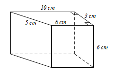 Cho hình lăng trụ đứng có đáy là hình thang vuông với kích thước như hình vẽ bên.  Tính diện tích xung quanh và thể tích của hình lăng trụ đứng đó. (ảnh 1)