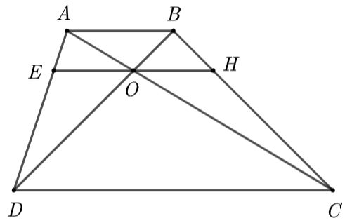 Cho hình thang \[ABCD\,\,\left( { (ảnh 1)