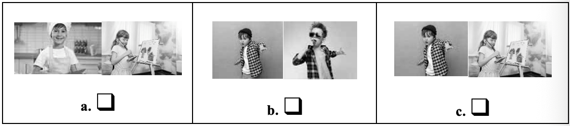 3. Read and tick. A: What’s your hobby, Alex? B: I like dancing and singing. (ảnh 1)