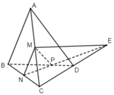 Cho tứ diện\(ABCD\).\(M\), \(N\)lần lượt là trung điể (ảnh 1)