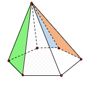 Hình chóp lục giác có bao nhiêu mặt bên? A. 4; B. 5; C. 6; D. 7. (ảnh 1)