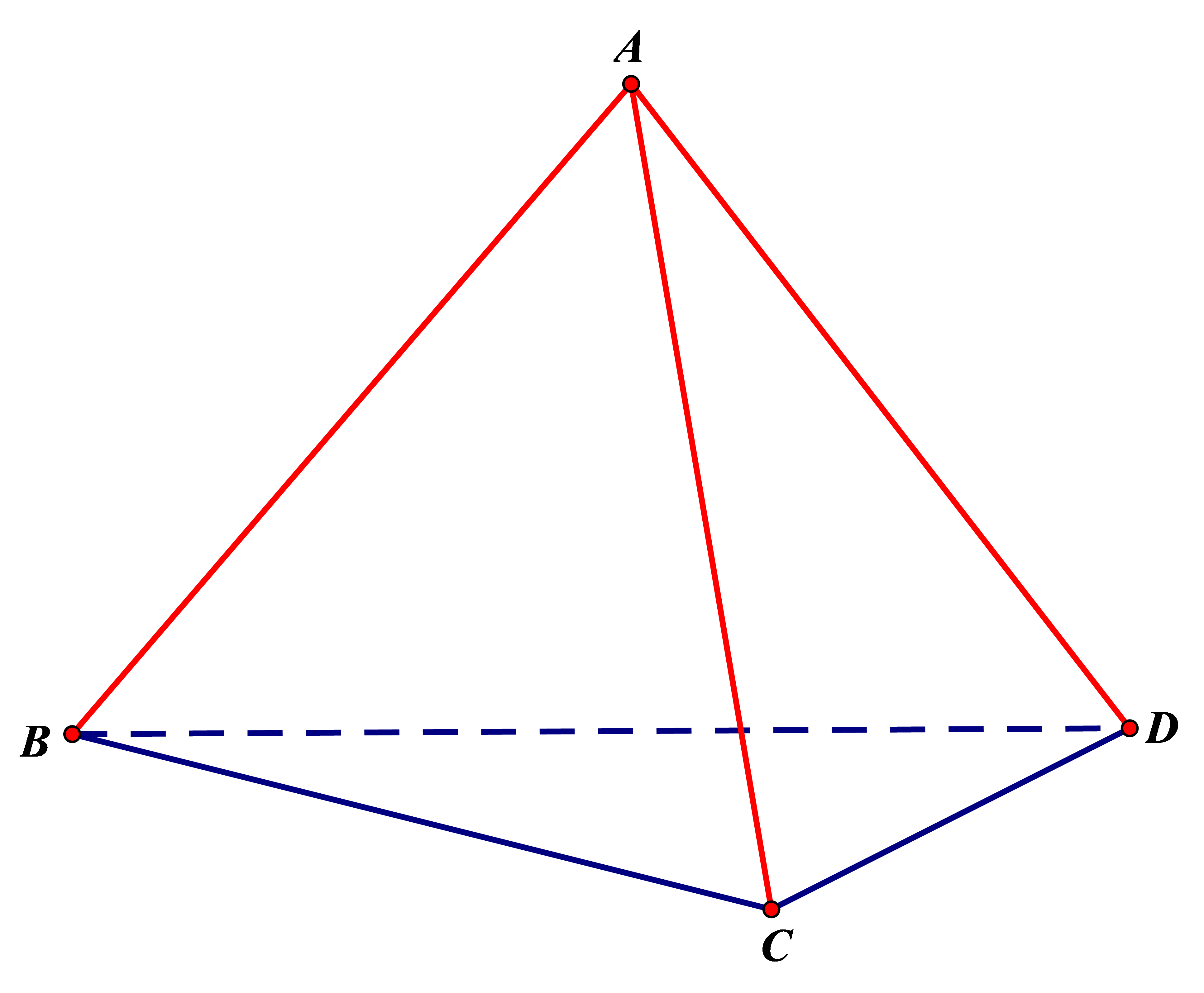 Tổng số cạnh, số mặt của một hình tứ diện bằng: (ảnh 1)