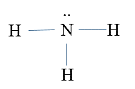Công thức Lewis của NH3 là  A.  	B.  	C.  	D.   (ảnh 1)