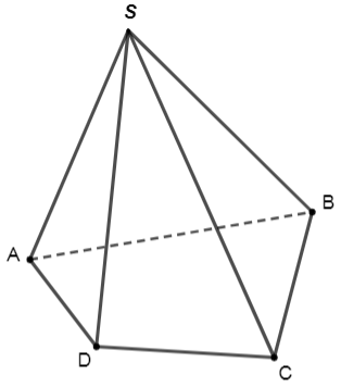 Hình chóp S.ABCD có bao nhiêu mặt? (ảnh 1)