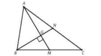 Cho tam giác \[ABC\] có hai trung tuyến kẻ từ \[A\] và \[B\] vuông góc. Chứng minh rằng:  a) \[{a^2} + {b^2} = 5{c^2}\]. (ảnh 1)